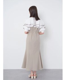 earth music&ecology パイピング衿付きドッキングワンピース