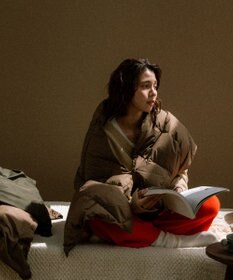 KWD 【日本製/UNISEX】DOWN SHAWL グリーンダウン ダウンショール