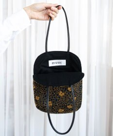 AND WOOL 【手刺繍のような刺繍が美しい】ハイドランジア刺繍 miniバッグ