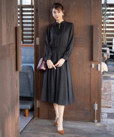 Tiaclasse 【洗える】細リボンギャザーワンピース