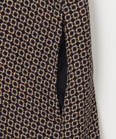 23区 【洗える】スクエアチェーンプリント ワンピース