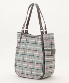 Y'SACCS ドローイングチェックトートバッグ