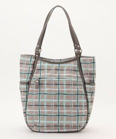 Y'SACCS ドローイングチェックトートバッグ