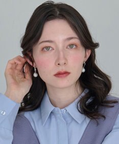 Phoebe ≪雑誌掲載≫〈金属アレルギー対応〉リップルパールフープピアス　シルバー/ステンレス/大ぶり/存在感◎/主役級