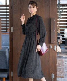 Tiaclasse 【洗える】細リボンギャザーワンピース