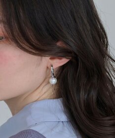 Phoebe ≪雑誌掲載≫〈金属アレルギー対応〉リップルパールフープピアス　シルバー/ステンレス/大ぶり/存在感◎/主役級