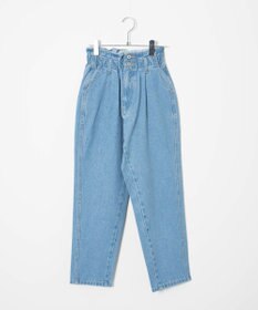 WEGO ウエストフリルマムデニムパンツ