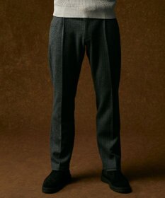 JOSEPH ABBOUD 【キングサイズ・軽量/ストレッチ/尾州産ジャージー素材】ウールミルドジャージータック パンツ
