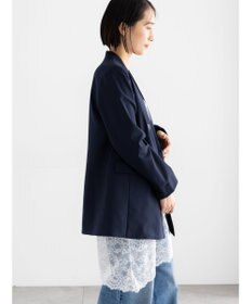 Te chichi ノーカラーダブルブレストジャケット