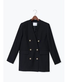 Te chichi ノーカラーダブルブレストジャケット