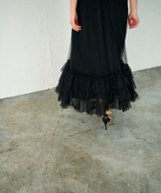 GRACE CONTINENTAL チュールティアードワンピース