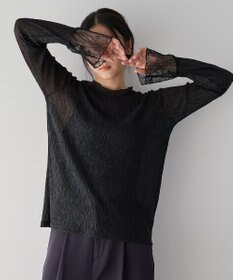 YECCA VECCA 袖レースシアートップス