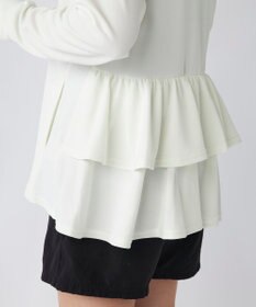 OP／FILA 【ocean pacific】フェイスガード付き バックフリル ラッシュガードパーカー