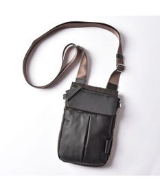 Y'SACCS ナイロン×牛革コンビシリーズ　縦型ポシェット