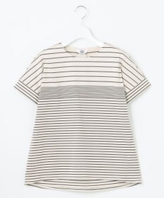 J.PRESS LADIES L パネルボーダー ドルマンスリーブ カットソー