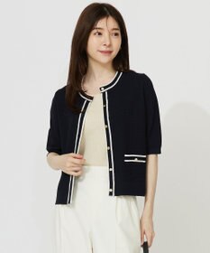 ANY SIS 【UVカット・洗える】リンクスバイカラー カーディガン