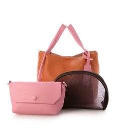 UNBILLION カシュカシュ cachecache / ミニショルダー付きソフトレザー調ミニトートバッグ