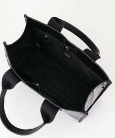 LA BAGAGERIE ソフトエナメル　ロゴテープトートバッグ　Lサイズ