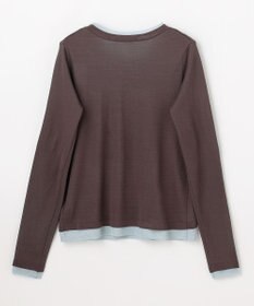 ANY カラーレイヤードニットTシャツ