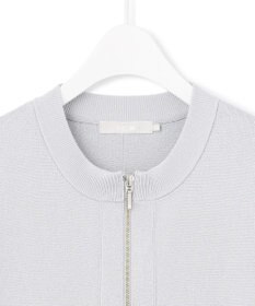 ICB L 【洗える】コットンポリエステルスムース ニットブルゾン