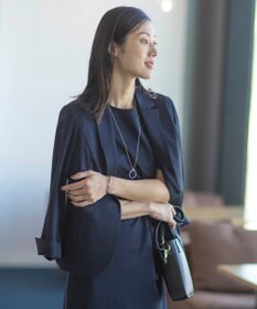 J.PRESS LADIES L 【洗える・吸水速乾】セオアルファピケストライプ テーラード ジャケット