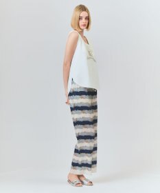 GRACE CONTINENTAL ロープボーダーパンツ