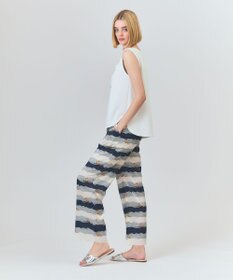 GRACE CONTINENTAL ロープボーダーパンツ