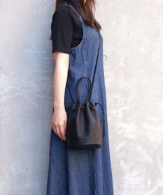 FOLNA RD ソフトレザー2WAY巾着ショルダーバッグ