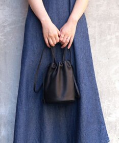 FOLNA RD ソフトレザー2WAY巾着ショルダーバッグ