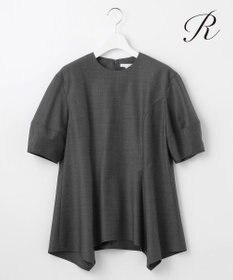 R(アール)】ウールトロストレッチ ランタンスリーブブラウス / 23区