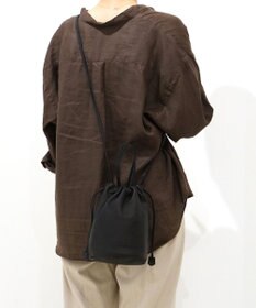 FOLNA RD ソフトレザー2WAY巾着ショルダーバッグ