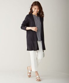 J.PRESS LADIES 【洗える】サテンストレッチ パンツ