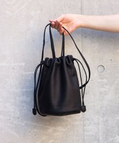 FOLNA RD ソフトレザー2WAY巾着ショルダーバッグ