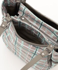 Y'SACCS ドローイングチェックトートバッグ