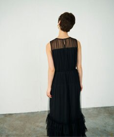 GRACE CONTINENTAL チュールティアードワンピース