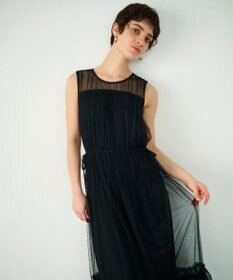 GRACE CONTINENTAL チュールティアードワンピース