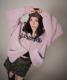 WEGO 【ユニセックス着用ITEM】グラフィックZIPパーカー