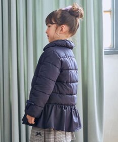 ANY KIDS 【フード取り外し/洗濯機可能】中綿フリル リボンコート