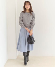 Feroux 【洗える】ラメニットカーディガン