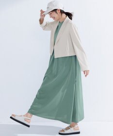 23区 L 【Oggi8月号掲載/接触冷感/洗える】ツイストコットンプレーティング スリーブレスワンピース