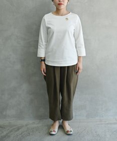 muuc 〈高品質ベルギーリネン100%〉〈遠州織物の工場で作られた上質な生地〉〈通年着られる〉キャンバス生地のイージーパンツ