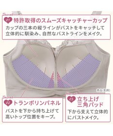 BRADELIS New York 【BRADELIS NewYork peace ブラデリス】ハートのキャッチャーカップで格上げフィットブラ24 補正 ブラジャー ノンワイヤーで楽に美バスト DB124301