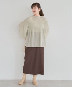 Green Parks マジョリカプリーツブラウス