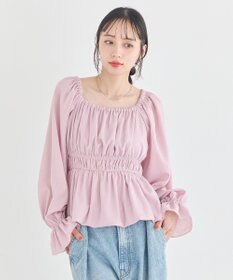 earth music&ecology バルーンヘムブラウス