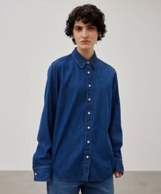 BEIGE， 【洗える】DELAUP / ダンガリー風コットンデニムシャツ