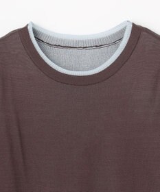 ANY カラーレイヤードニットTシャツ