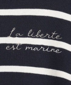 自由区 S 【洗える】コットンウールハイゲージボーダー ニット