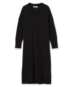 UNFILO L 【Lサイズ・WEB限定】マイビューティニット  Vネックワンピース