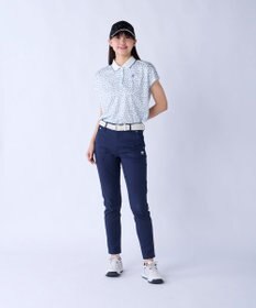 FILA GOLF／marie claire 【FILA GOLF】 ウェストロゴジャガードゴムツイルロングパンツ