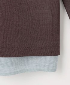 ANY カラーレイヤードニットTシャツ